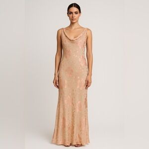 Lew Magram Vintage Y2K Silk Blend Maxi Dress Sz 10